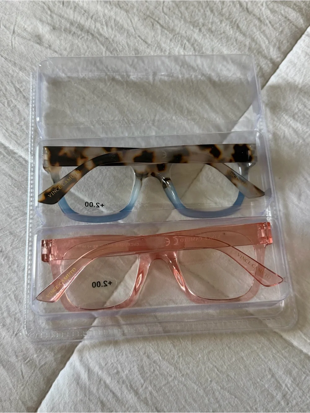 Vince Camuto Premium Reading Glass Collection +2.00 Aspheric Rectangle 2-Pack